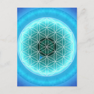 5 throat chakra hellblau von Tutti Postkarte