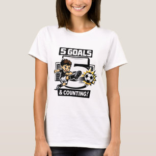 5 Tore und immer noch Zählung Fußball-Geburtstag f T-Shirt