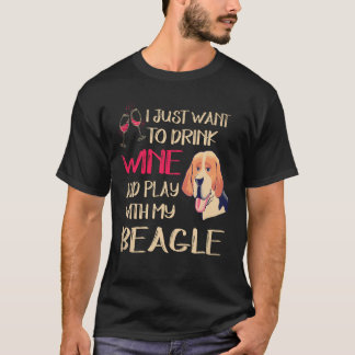 5 Trinke Wein und spiele mit meinem Beagle T-Shirt