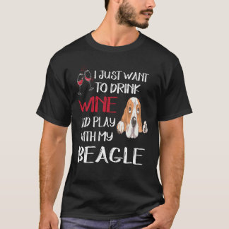 5 Trinke Wein und spiele mit meinem Beagle T-Shirt
