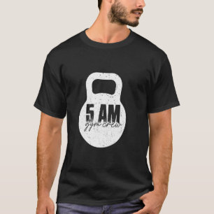 5 Uhr Fitnessstudio-Crew T-Shirt