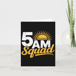 5 Uhr morgens Squad-Training Fitnessstudio Vintage Karte