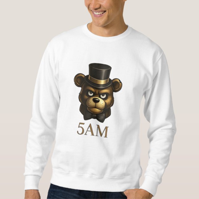 5-Uhr-Nachtschicht-Horror-Gaming-Sweatshirt Sweatshirt (Vorderseite)