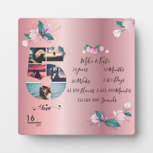 5. Verlobung Hochzeitstag Foto Collage Fotoplatte