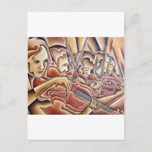 5 Violine Postkarte
