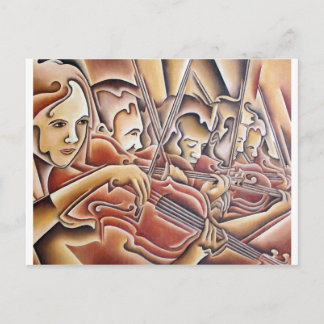 5 Violine Postkarte