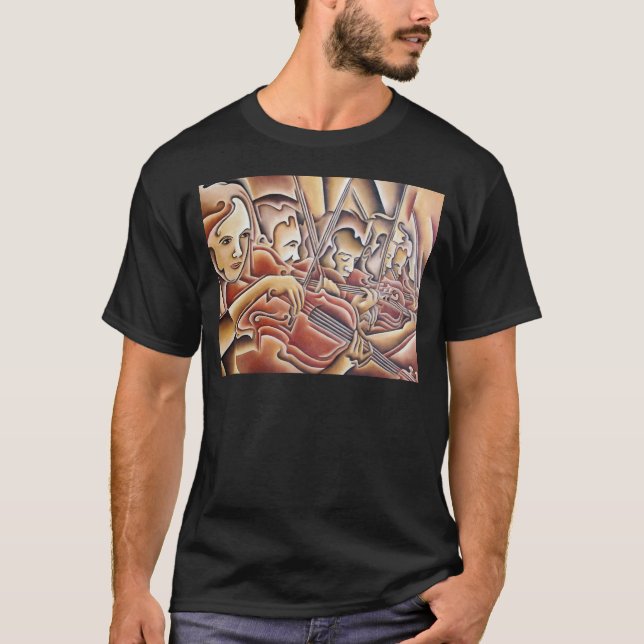 5 Violinen T-Shirt (Vorderseite)
