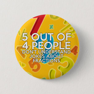 5 VON 4 PERSONEN - Mathe Joke Button