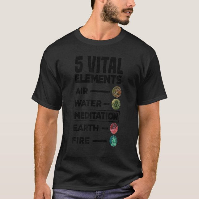 5 Wesentliche Elemente Luftwassermedikation Erdfeu T-Shirt (Vorderseite)