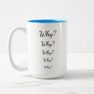 5 Whys von UX Zweifarbige Tasse