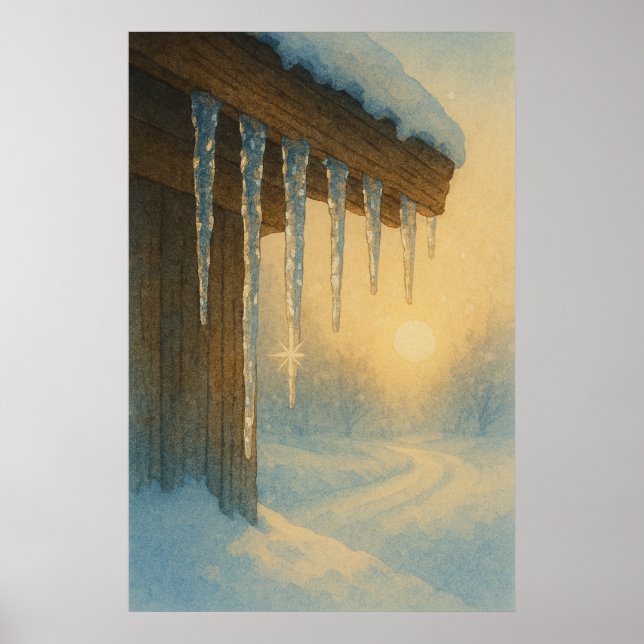 5. Winter, Eisenhut, saisonale Printwerbung Poster (Vorne)
