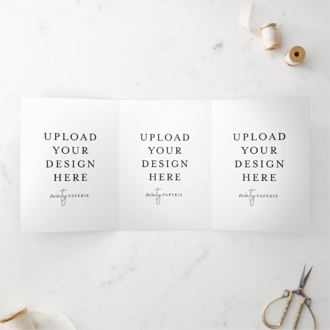 5"x7" Dreifache Buchstabenkarte Dreifach Gefaltete Karte (Innenseite)