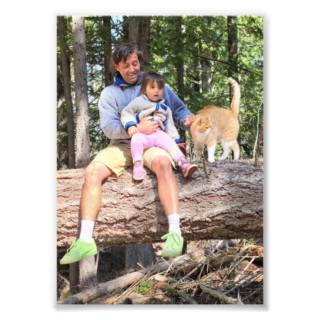 5"x7"-Foto drucken | | Loggen Sie Liebe ein! Fotodruck (Vorne)