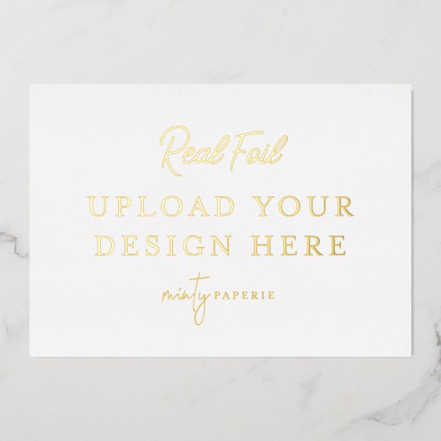 5"x7" Gold Foil Landscape Print - Mach es selbst Folieneinladung (Vorderseite)