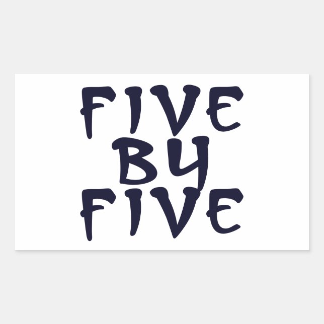 5 x 5 rechteckiger aufkleber (Vorderseite)