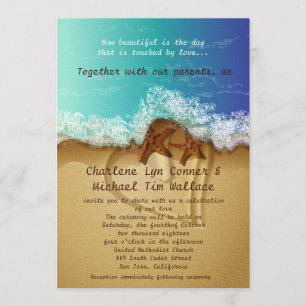 5" x 7" Beach Hochzeit Einladung