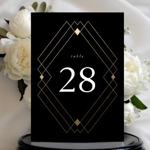 5 x 7 Black & Gold Classic Hochzeiten Tischnummern