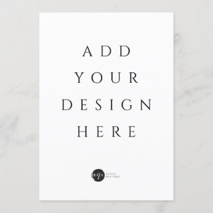 5" x 7" Einladung / Menü / Flachkarte