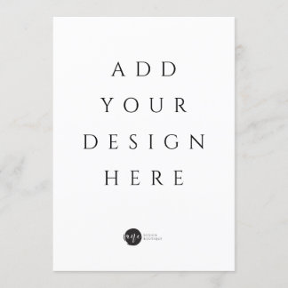 5" x 7" Einladung / Menü / Flachkarte