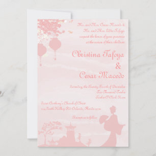 5 x 7 Einladung Orientalischer Garten Hochzeit