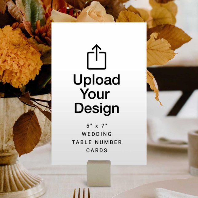 5" x 7" Hochzeitkarten für die Tischnummer (Von Creator hochgeladen)