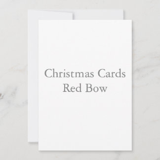 5" x 7" quadratische Weihnachtskarten rote Schleif Feiertagskarte