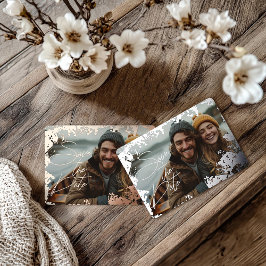 5" x 7" Rustikale, echte Silberfolie Save the Date Folien Feiertagskarte