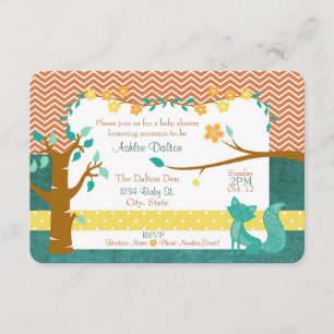 5" x 7" Waldfox-Babyparty-Einladung Einladung