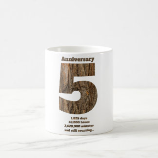 5 Year Anniversary - Wood Anniversary Milestone Kaffeetasse