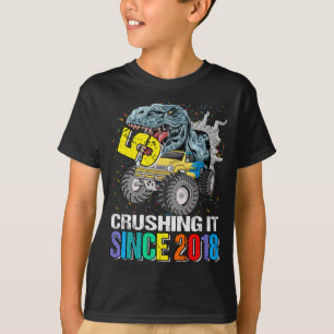 5 Zerkleinerung seit 2018 Monster Truck Dinosaur 5 T-Shirt