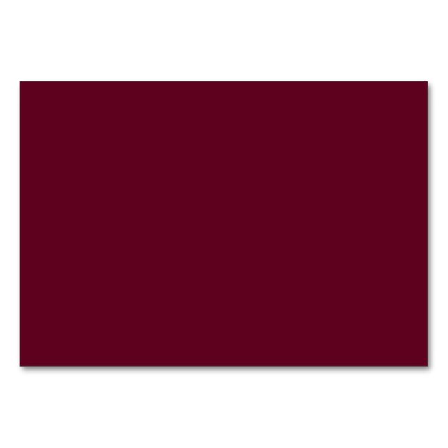 #5F021F Hex Code Web Color Dark Red Burgundy Tischnummer (Vorderseite)