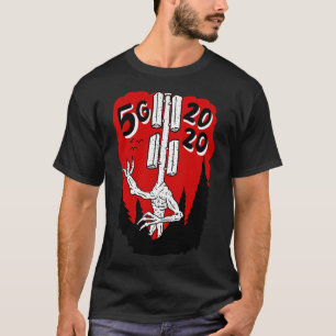 5G 2020. Handy Verschwörung Tower Head. T-Shirt