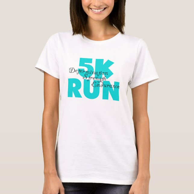 5K Lauf Aqua Sports Running T-Shirt (Vorderseite)