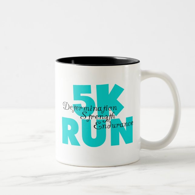 5K Lauf Aqua Sports Running Zweifarbige Tasse (Rechts)