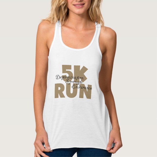 5K Lauf Tan Athletics Sportlauf Tank Top (Vorderseite)