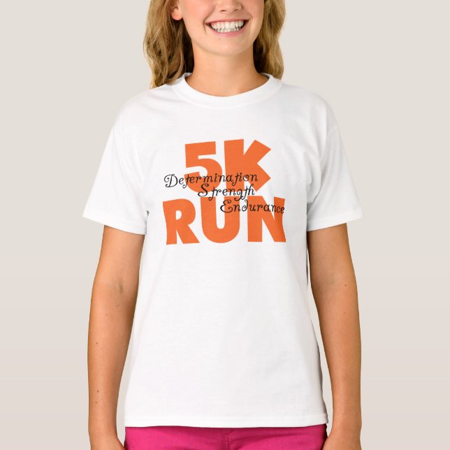5K Run Orange T-Shirt (Vorderseite)