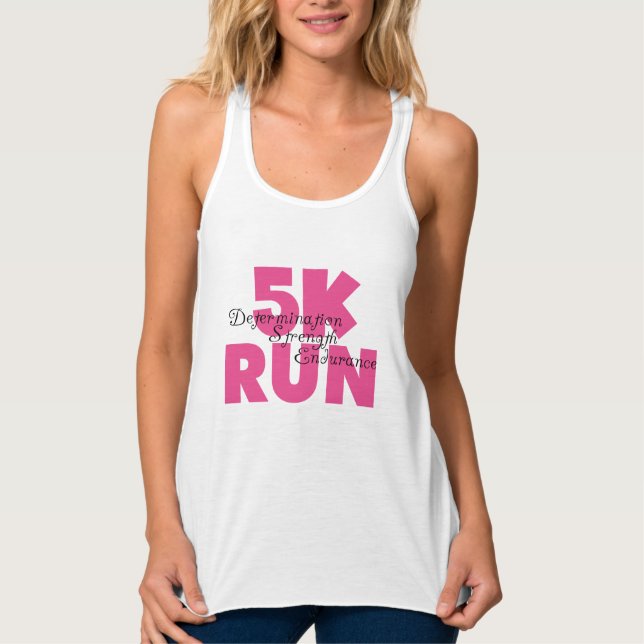 5K Run Pink Tank Top (Vorderseite)