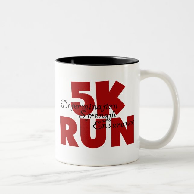 5K Run Red Zweifarbige Tasse (Rechts)