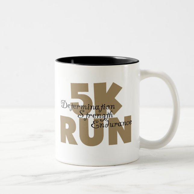5K Run Tan Zweifarbige Tasse (Rechts)