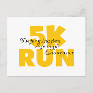 5K Run Yellow Postkarte