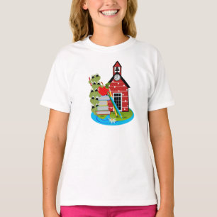 #5Lil Lady Frog Bella Ringer T - Shirt
