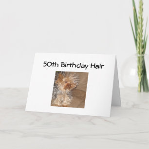 "5Oth BIRTHDAY HAIR" Karte