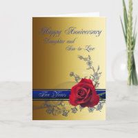 5th Anniversary card for Daughter & son-in-law