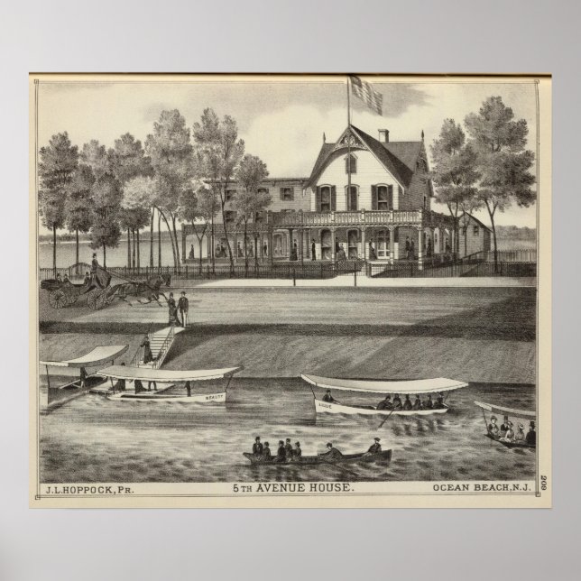 5th Avenue House, Ocean Beach, NJ Poster (Vorne)