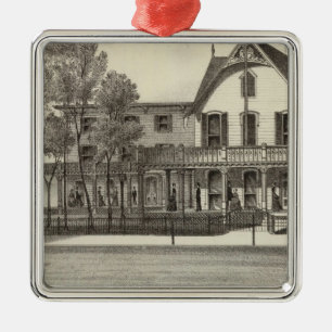 5th Avenue House, Ocean Beach, NJ Silbernes Ornament