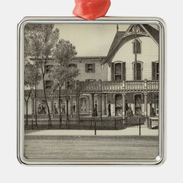 5th Avenue House, Ocean Beach, NJ Silbernes Ornament (Vorne)