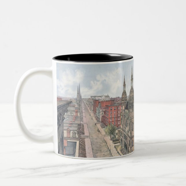 5th Avenue New York City Zweifarbige Tasse (Links)