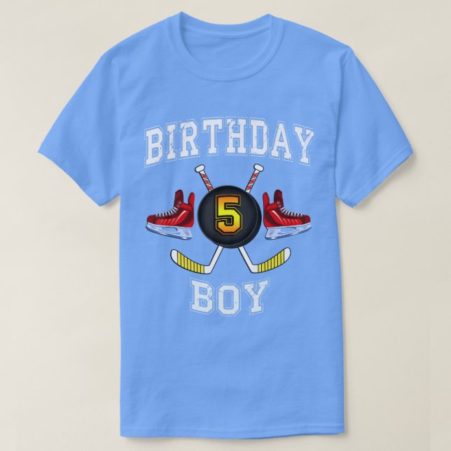 5th Birthday Boy Ice Hockey 5 years old kid T-Shirt (Design vorne)