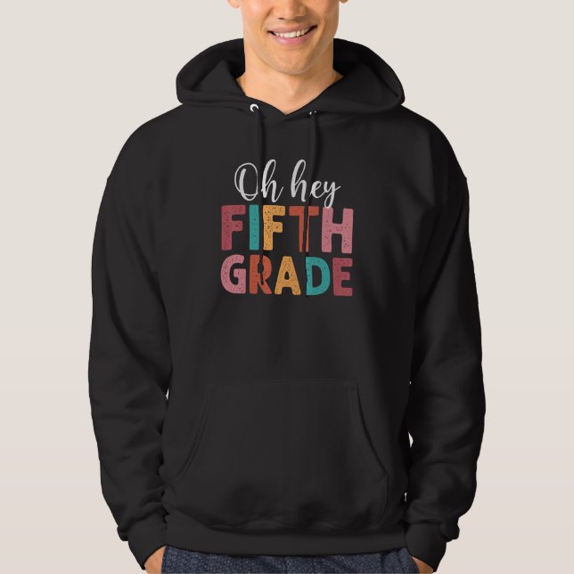 5th Fifth Grade Back To School Students Teachers Hoodie (Vorderseite)