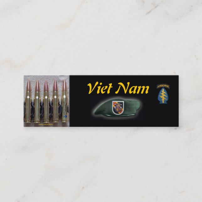 5th flash green berts special force bookmarker mini visitenkarte (Vorderseite)
